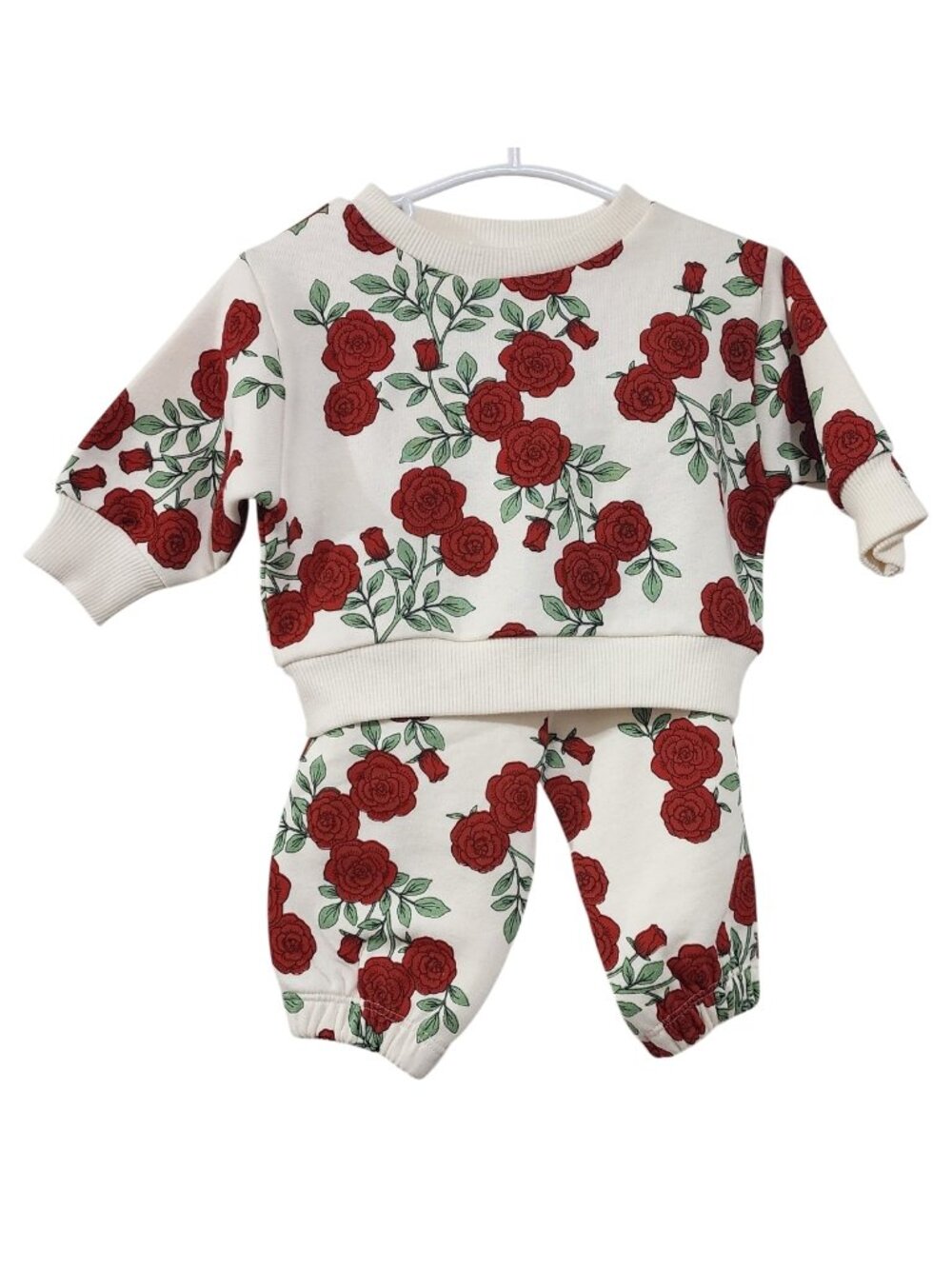 NWT - ROSE Organic Cotton Set for baby girl size 0-3m - ANTEBIES made in Turkey